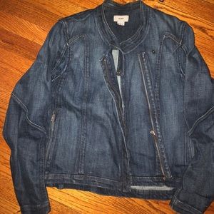 Helmut Lang denim asymmetric jacket